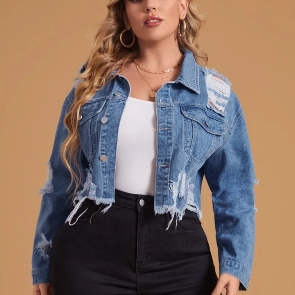NEW! Fashionova drop shoulder Denim Jacket